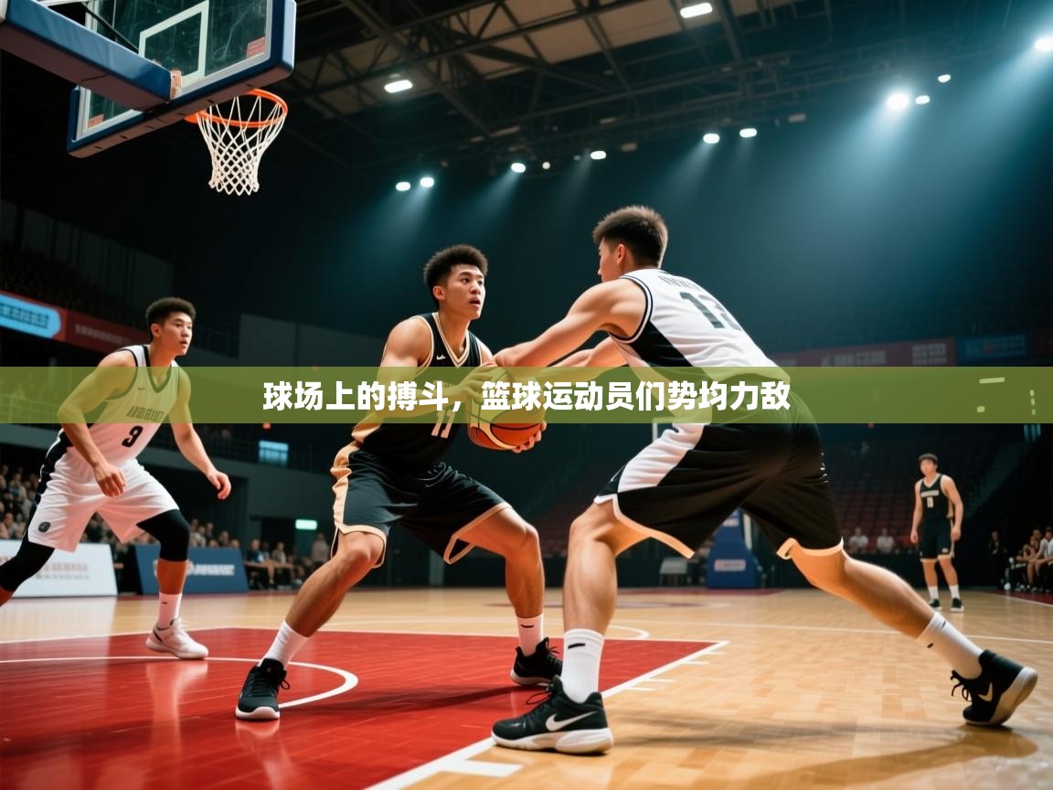 球场上的搏斗，篮球运动员们势均力敌