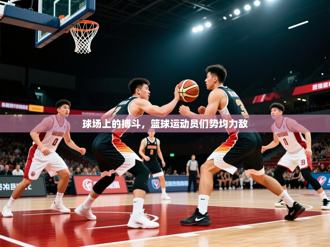 球场上的搏斗，篮球运动员们势均力敌